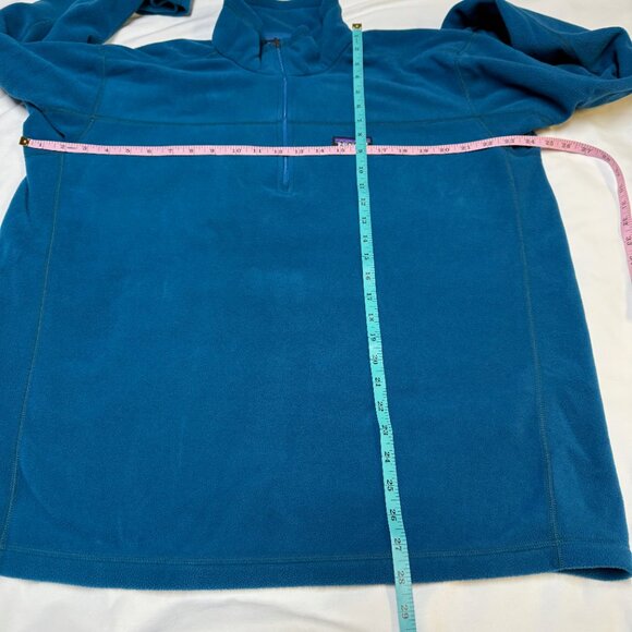 Patagonia Micro D® 1/4-Zip Pullover Men’s Large Blue Lightweight Fleece EUC - Picture 8 of 9